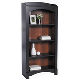 Christopher Lowell Shore Outlet Mini Solutions 4-Shelf Bookcase, 63 1/4"H x 29 1/2"W x 12 5/8"D, Antique Black