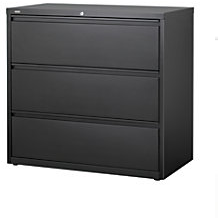 Realspace PRO Steel Lateral File, 3-Drawer, 40 1/4"H x 42"W x 18 5/8"D, Black