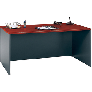 (Scratch & Dent) Bush Business Furniture Components Office Desk 66"W x 30"D, Hansen Cherry/Graphite Gray