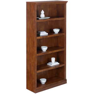 (Scratch and Dent) Realspace Premium Outlet Wide Bookcase, 5-Shelf, 72 1/8''H x 35 3/8''W x 13 5/8''D, Brushed Maple 491660