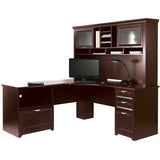 Realspace Outlet Magellan Performance Collection L-Shaped Desk, Cherry