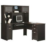 Realspace Outlet Magellan 59"W L-Shaped Desk, Espresso