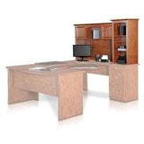 Realspace Outlet Broadstreet Hutch For U-Shaped Desk, Maple