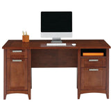 Realspace Marbury Outlet Collection Executive Desk, 29 1/3"H x 60"W x 29 1/2"D, Auburn Brown