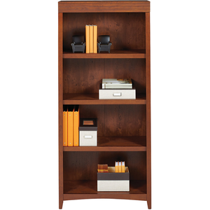 Realspace Outlet Marbury Collection 5-Shelf Bookcase, Auburn Brown