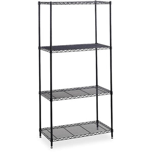 Safco Outlet Industrial Wire Shelving Starter Unit, 36"W x 24"D, Black