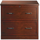 OF4S Outlet 2-Drawer Lateral File, 28"H x 29"W x 18 1/2"D, Premium Mahogany