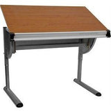 Flash Furniture Outlet Adjustable Drawing And Drafting Table, Pewter