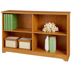 Realspace Magellan Outlet Collection 2-Shelf Sofa Bookcase, 29"H x 47 1/4"W x 11 3/5"D, Honey Maple