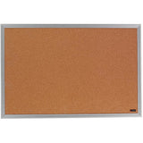 FORAY Outlet Cork Bulletin Board, Aluminum Frame, 96" x 48"