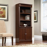 (Scratch & Dent) Sauder Outlet Palladia Collection Library With Doors, 71 7/8"H x 29 3/8"W x 13 9/10"D, Select Cherry