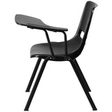 Ergonomic Shell Chair with Left or Right Handed Flip-Up Tablet Arm