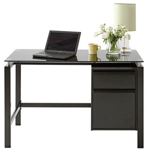 (Scratch & Dent) Realspace Outlet Lake Point 46"W Writing Desk, Black