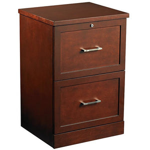 Realspace Outlet Premium Vertical File Cabinet, 28"H x 19"W x 17"D, Mahogany