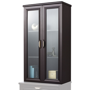 Realspace Outlet  Magellan 3-Shelf Hutch With Doors, 42"H x 23 1/2"W x 11"D, Espresso