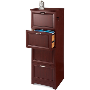 Realspace Outlet Magellan 19"D 4-Drawer Vertical File Cabinet, Classic Cherry