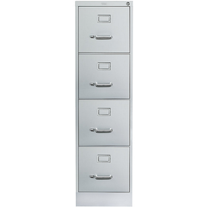 (Scratch & Dent) WorkPro Outlet 26 1/2"D 4-Drawer Letter-Size Metal Vertical File Cabinet, Light Gray