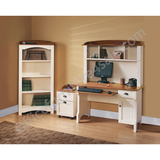 (Scratch and Dent) Christopher Lowell Outlet Shore Mini Solutions Workcenter, 63 1/4''H x 47 1/2''W x 23 1/2''D, Antiqued White