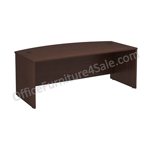 Bush Business Furniture Components Bow Front Desk, 72"W x 36"W, Mocha Cherry