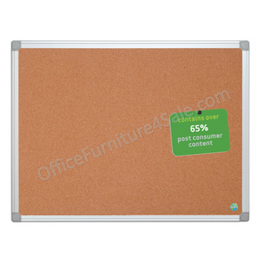 (Scratch & Dent) MasterVision Outlet Earth Cork Board With Aluminum Frame, 36" x 48", 80% Recycled