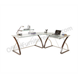 Realspace Outlet Merido Main Desk, 36"H x 55"W x 28.35"D, Espresso/Silver