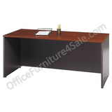 (Scratch & Dent) Bush Business Furniture Outlet Components Credenza Desk 72"W x 24"D, Hansen Cherry/Graphite Gray