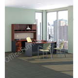 Bush Business Furniture Outlet Components Credenza Desk 72"W x 24"D, Hansen Cherry/Graphite Gray