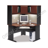 Bush Outlet Office Advantage Series Corner Desk, 29.8"H x 47.17"W x 47.17"D, Calva Apple/Slate