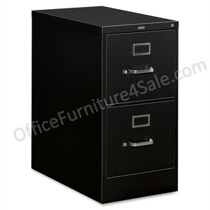 HON H320 Outlet Series 26 1/2"D Vertical 2-Drawer Letter File Cabinet, Black ( Scratch & Dents )