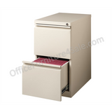 (Scratch & Dent) WorkPro Outlet 23"D Vertical 2-Drawer Mobile Pedestal File Cabinet, Metal, Putty