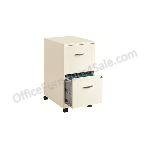 (Scratch & Dent) Hirsh Industries Outlet SOHO Letter-Size Mobile File Cabinet, 2 Drawers, 26 1/2