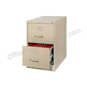 Realspace PRO Outlet 26 1/2"D Vertical Legal-Size File Cabinet, 2 Drawers, Putty, Scratch & Dent