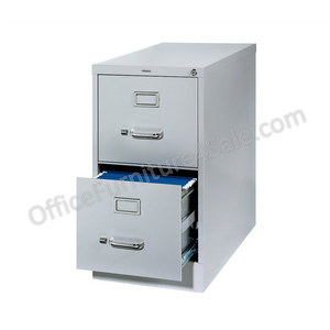 (Scratch & Dent) Realspace PRO Outlet 26 1/2''D Vertical Letter-Size File Cabinet, 2-Drawer, Light Gray
