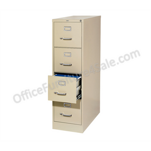 (Scratch & Dent) WorkPro Outlet 26-1/2"D Vertical 4-Drawer Letter-Size File Cabinet, Metal, Putty
