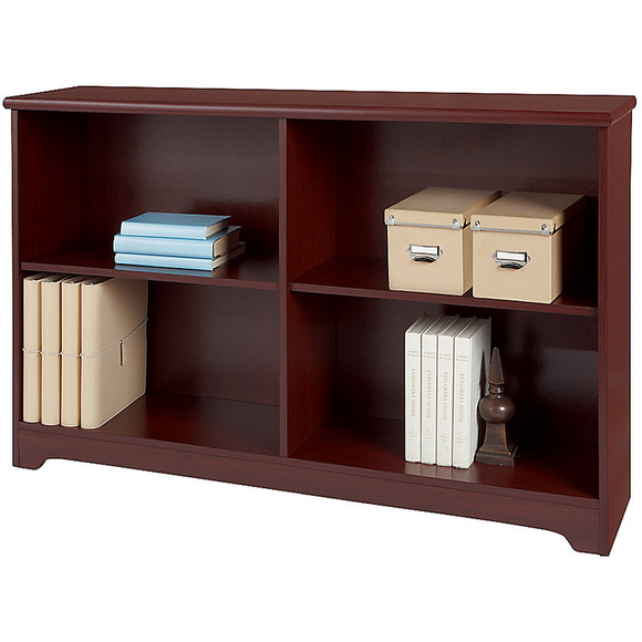 Realspace Outlet Magellan Collection 2-Shelf Sofa Bookcase, Classic Cherry