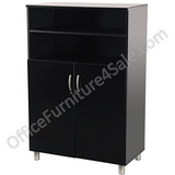 Realspace Sutton Outlet Storage Cabinet, 47"H x 31 1/2"W x 15 3/4"D, Black