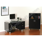 Realspace Sutton Outlet Storage Cabinet, 47"H x 31 1/2"W x 15 3/4"D, Black