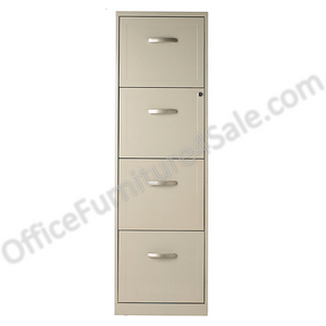 (Scratch & Dent) Realspace Outlet 4-Drawer File Cabinet, 46 3/8"H x 14 1/4"W x 18"D, Stone ( Scrtchh & Dents )