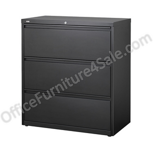(Scratch & Dent) Realspace PRO Outlet Steel Lateral File, 3-Drawer, 40 1/4"H x 36"W x 18 5/8"D, Black