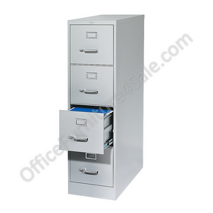 (Scratch & Dent) Realspace PRO Outlet 25"D 4-Drawer Vertical File Cabinet, Letter Size, Light Gray