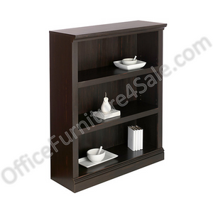 Realspace Outlet Premium Bookcase, 3-Shelf, 44 1/8"H x 35 3/8"W x 13 5/8"D, Antiqued Black