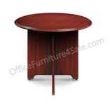 Realspace Broadstreet Outlet Round Conference Table, Realspace Broadstreet, 37 3/4" Diameter, Cherry