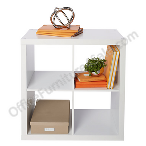 Brenton Studio Outlet Veneer 4-Cube Bookcase, White