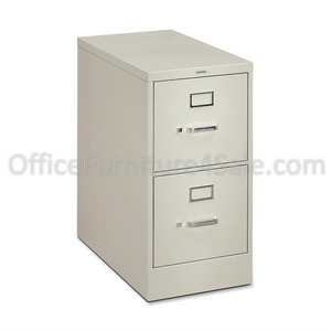 (Scratch & Dent) HON Outlet H320 Series 26 1/2"D Vertical 2-Drawer Letter File Cabinet, Light Gray