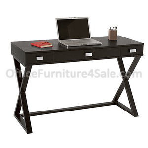 See Jane Work Kate Outlet Writing Desk, 30"H x 47 1/6"W x 20"D, Black