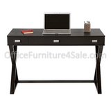 See Jane Work Kate Outlet Writing Desk, 30"H x 47 1/6"W x 20"D, Black