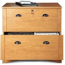 (Scratch & Dent) Realspace Outlet Dawson 2-Drawer Lateral File Cabinet, 29"H x 30 1/2"W x 21 3/4"D, Canyon Maple