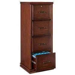 (Scratch & Dent) Realspace Outlet Premium Wood File, 4 Drawers, 55 2/5''H x 21''W x 18 9/10''D, Dark Cherry