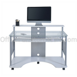 Z-Line Designs Outlet Mobile Workstation Desk, 36"H x 48"W x 26"D, White