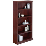 (Scratch & Dent) Realspace Outlet Premium Wide Bookcase, 5-Shelf, 72 1/8''H x 35 3/8''W x 13 5/8''D, Classic Cherry